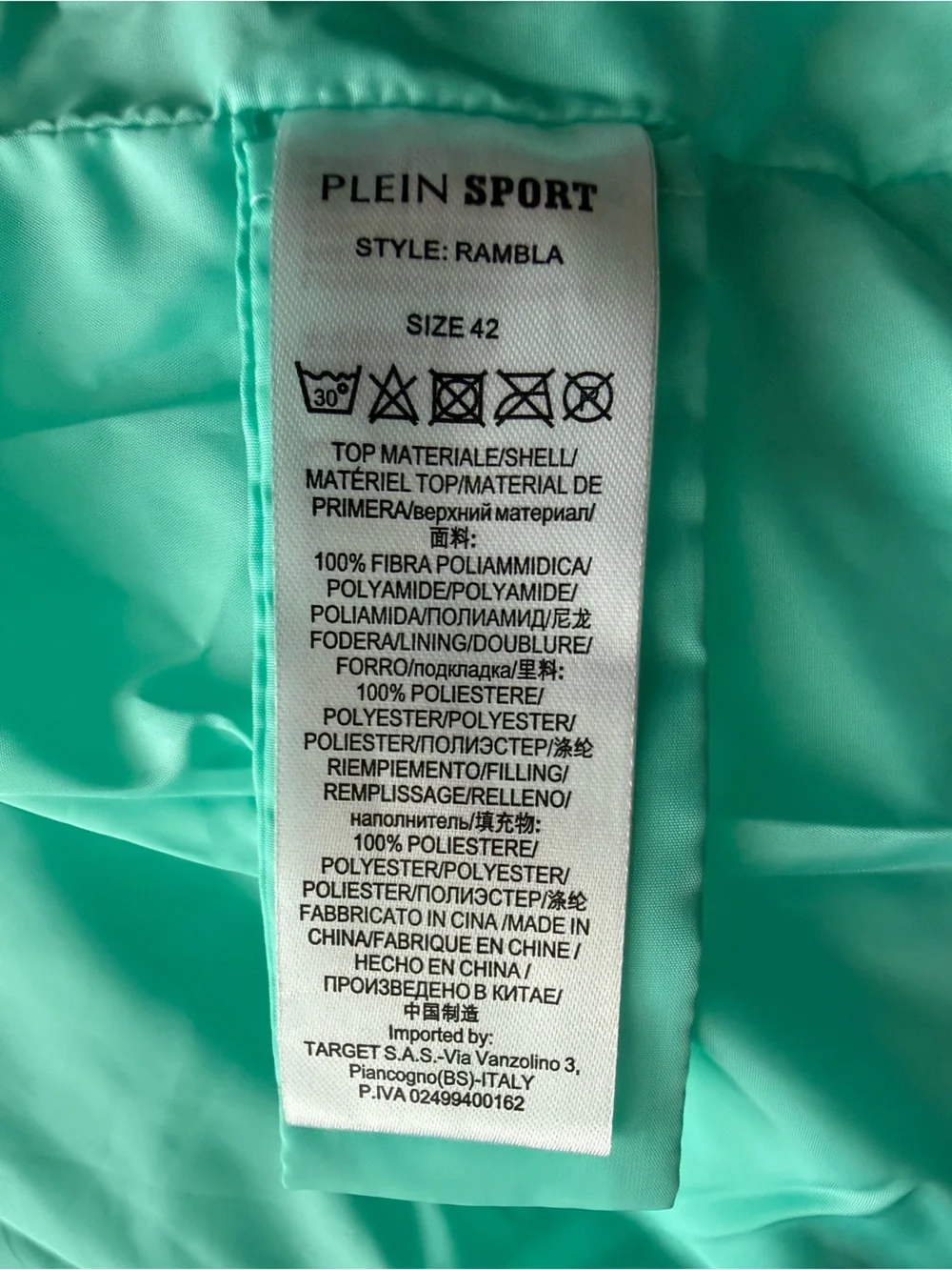 PLEIN SPORT | Phillipp Plein Teal Quilted Hooded Puffer